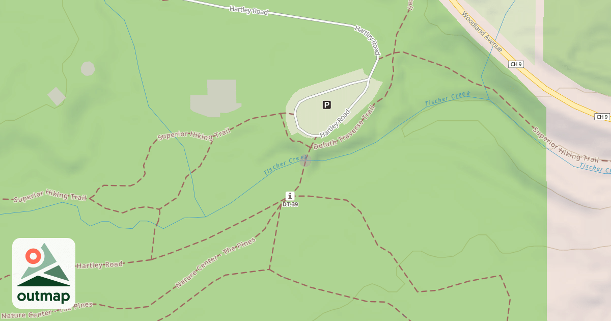 Map of Old Hartley Road/Duluth Traverse Trail