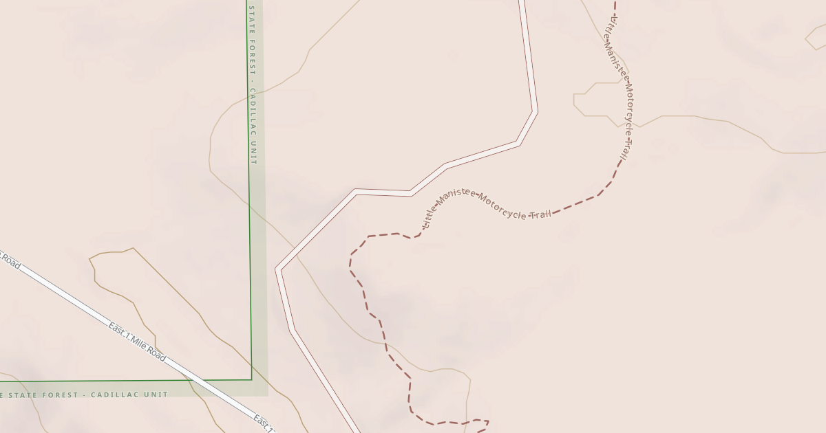 Map preview of Little Manistee Route