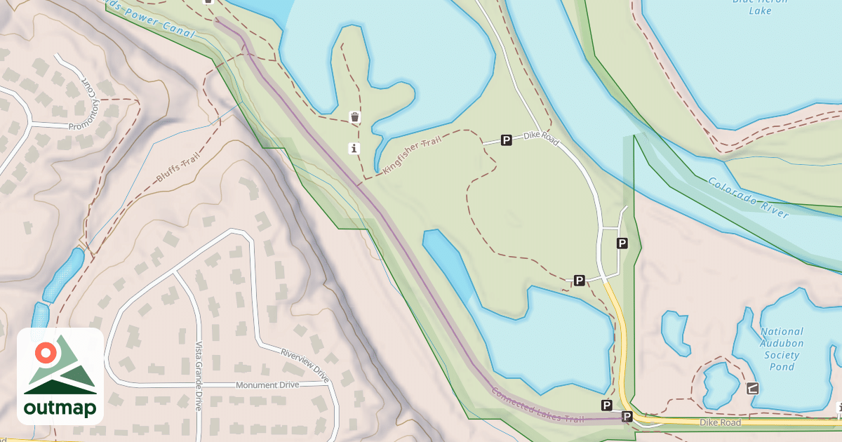 Map of Connected Lakes Trail