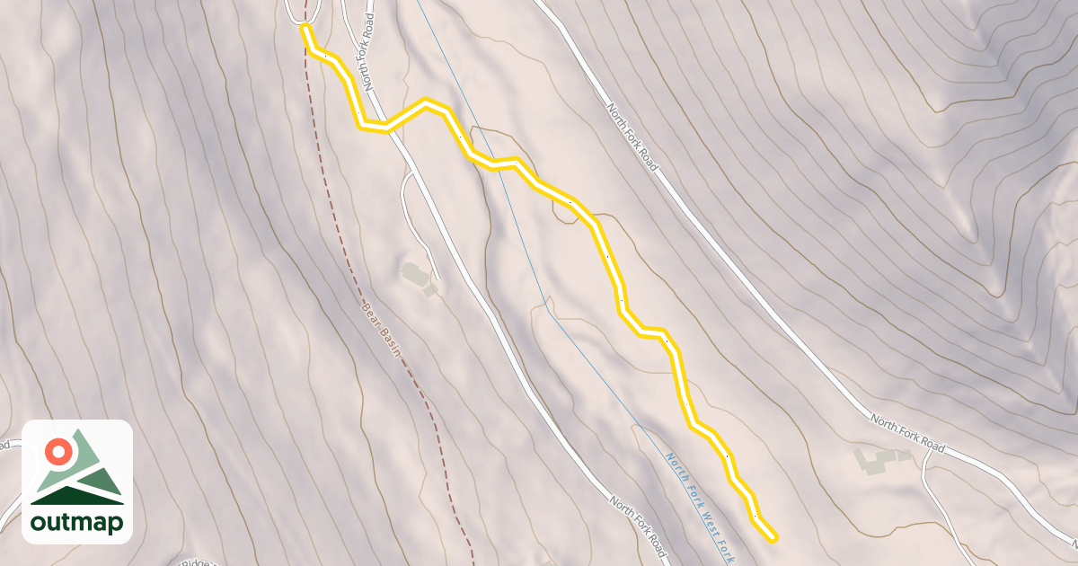 Map of North Fork