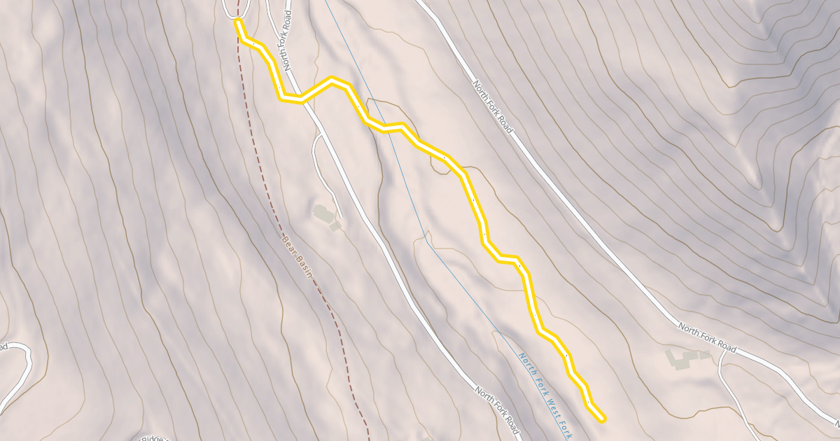 Map preview of North Fork