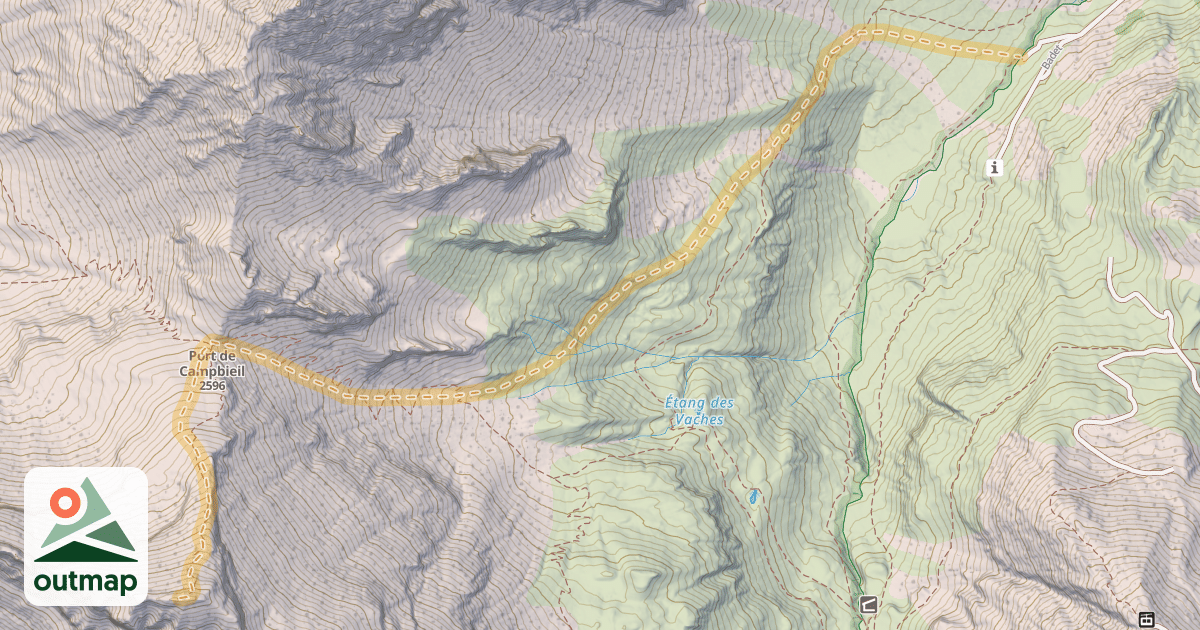 Map of Soum des Salettes Route