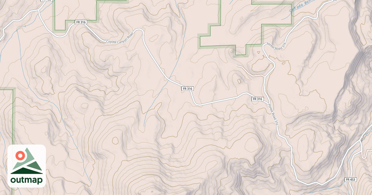 Map of COYOTE CANYON