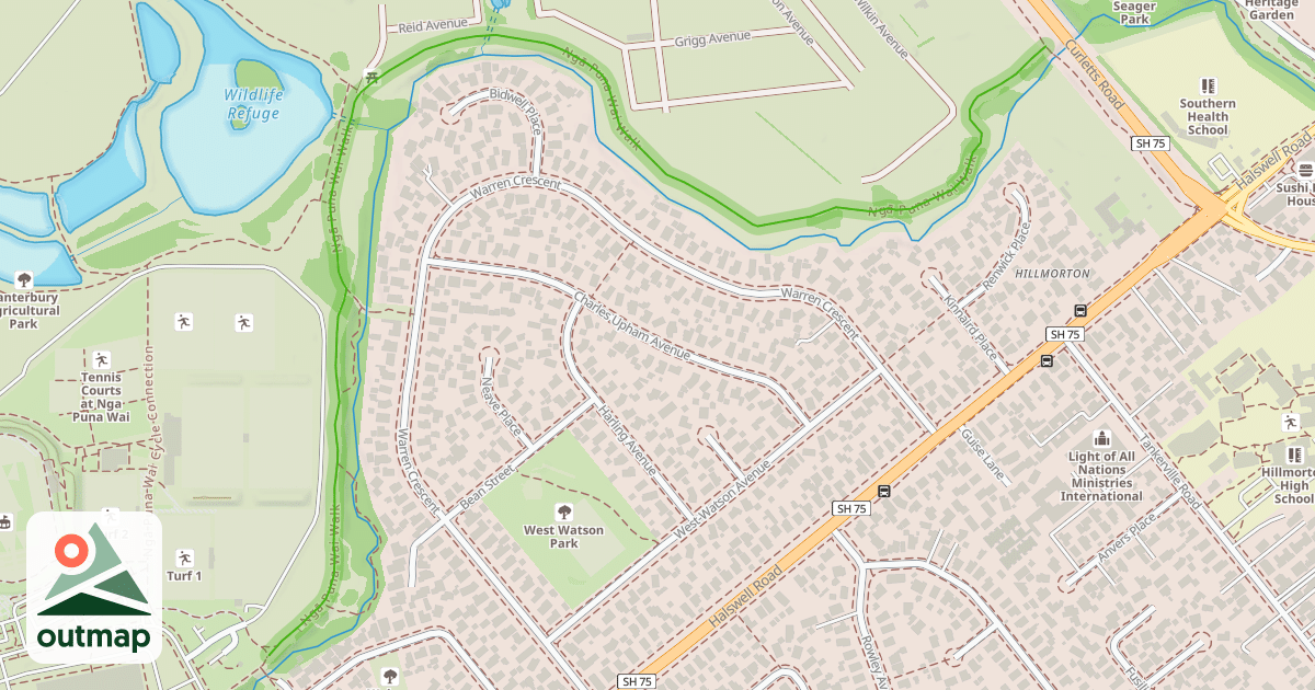 Map of Ngā Puna Wai Walk
