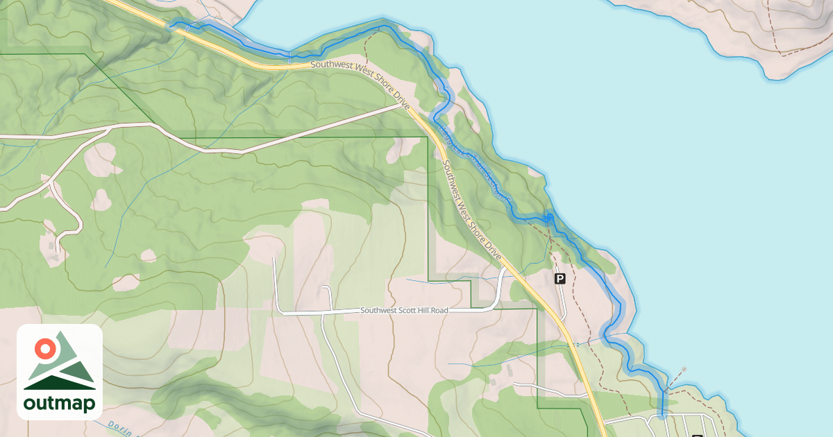 Map of Hagg Lake Trail Section F