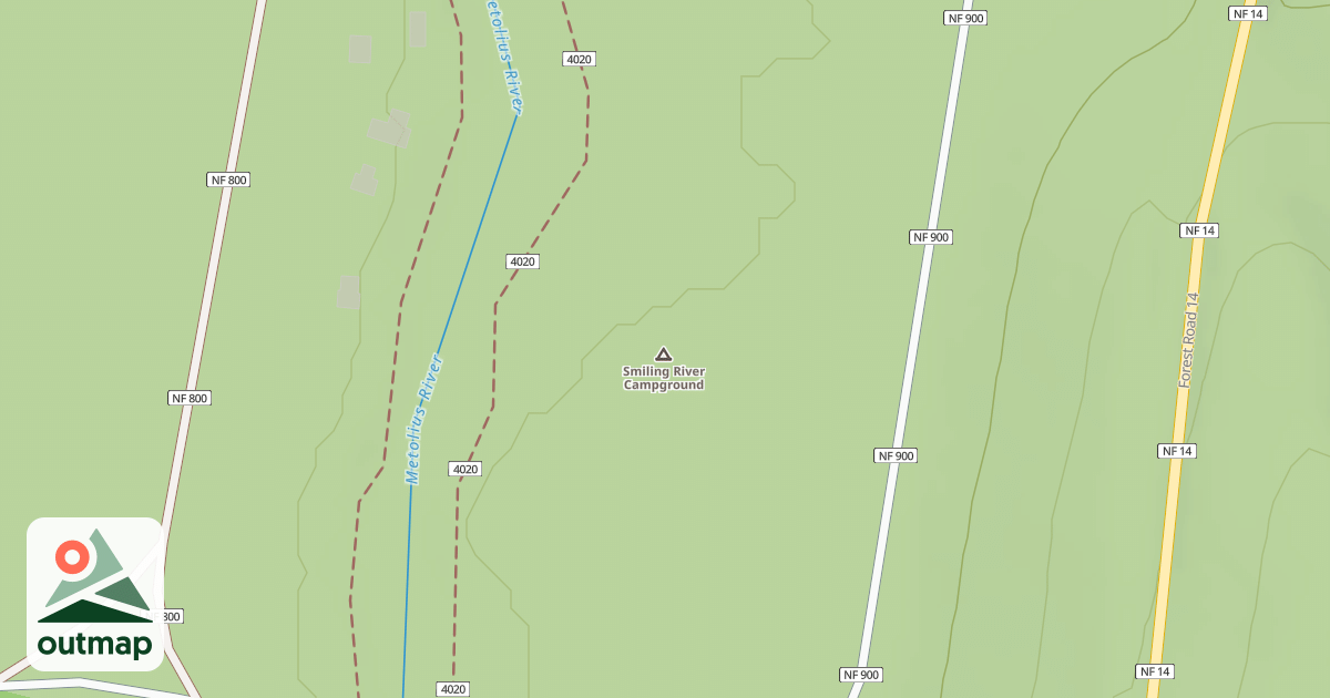 Map of SMILING RIVER CG