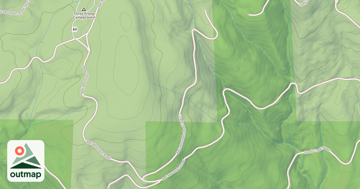 Map of BALL MOUNTAIN SPUR C