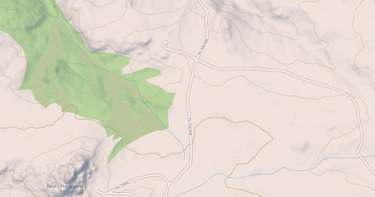 Map preview of DEVILS PLAYGROUND ROAD
