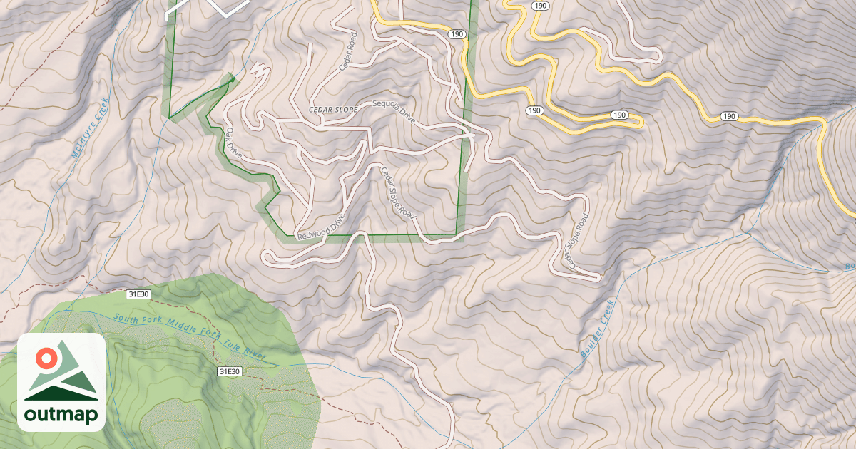 Map of CEDAR SLOPE
