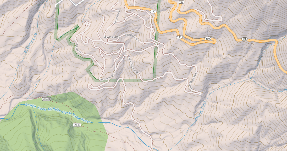 Map preview of CEDAR SLOPE