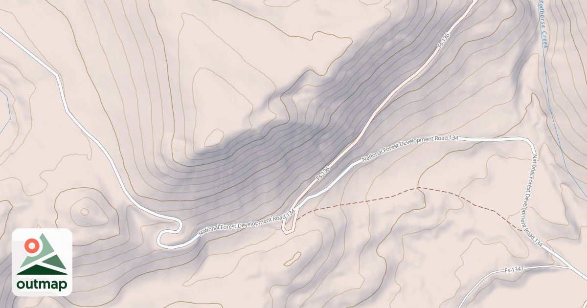 Map of CACHE CREEK FORK