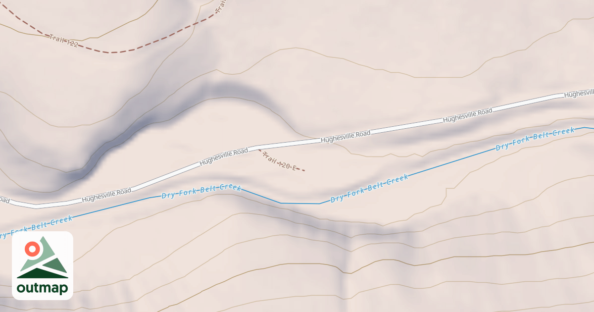 Map of DRY FORK DISPERSED E