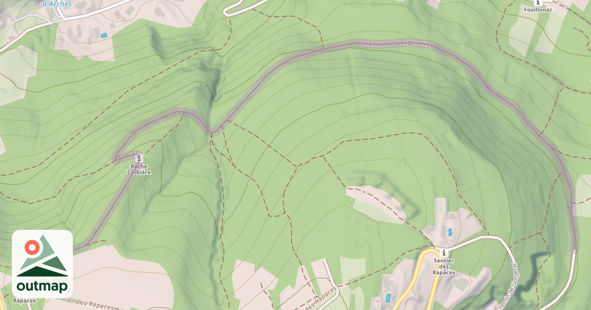 Map of Chemin de Gorgerattes
