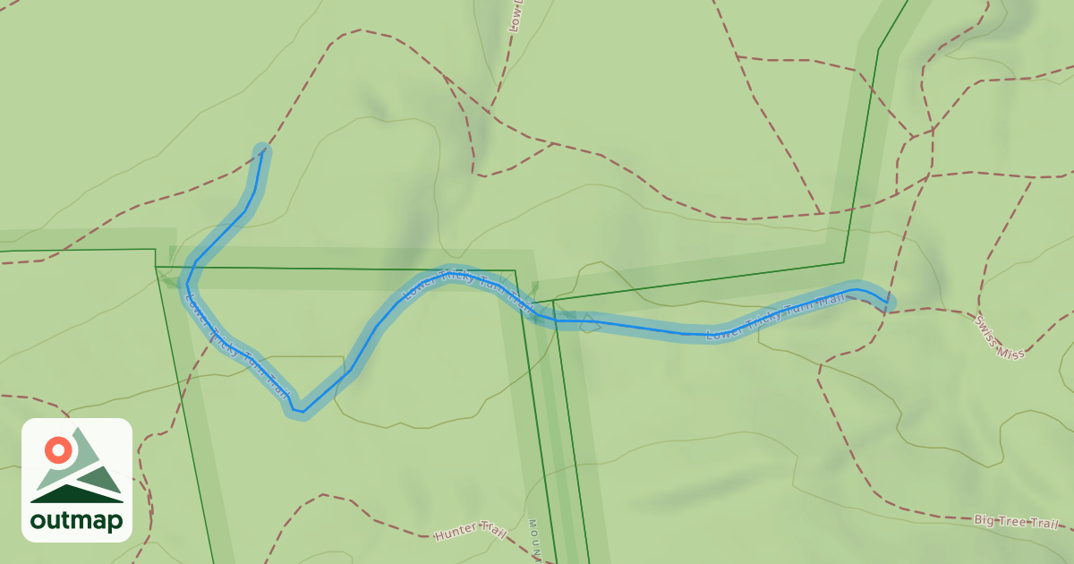 Map of Lower Tricky Turn Trail