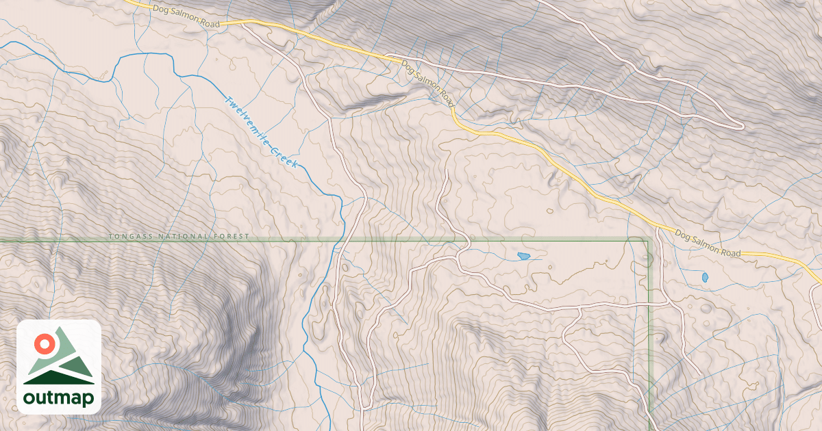 Map of Twelve Mile Creek East Ridge