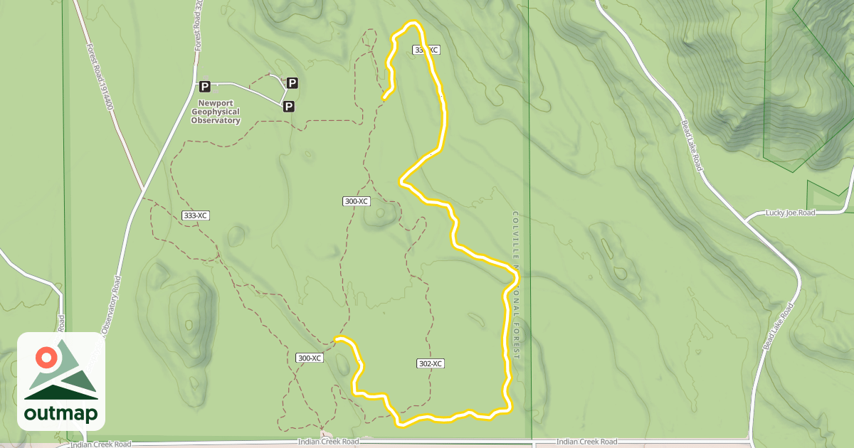Map of Rough Ridge Trail