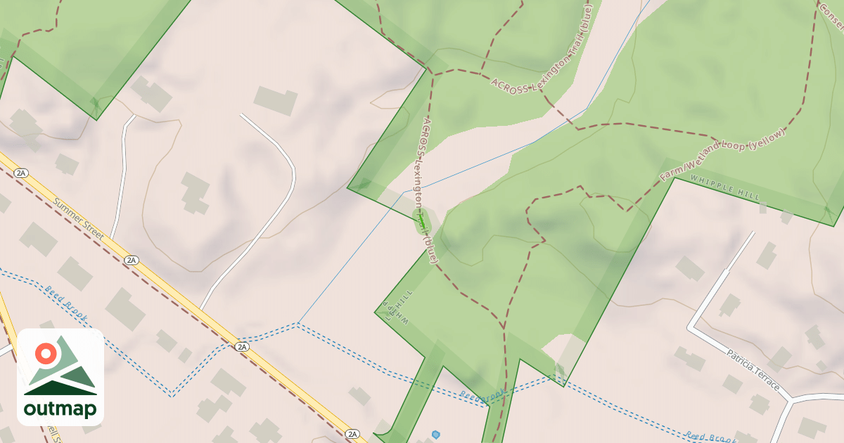 Map of ACROSS Lexington Trail (blue)
