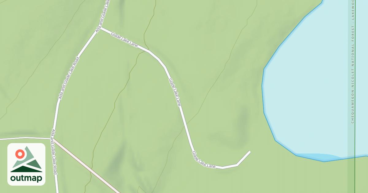 Map of GLADE LAKE ACCESS ROAD