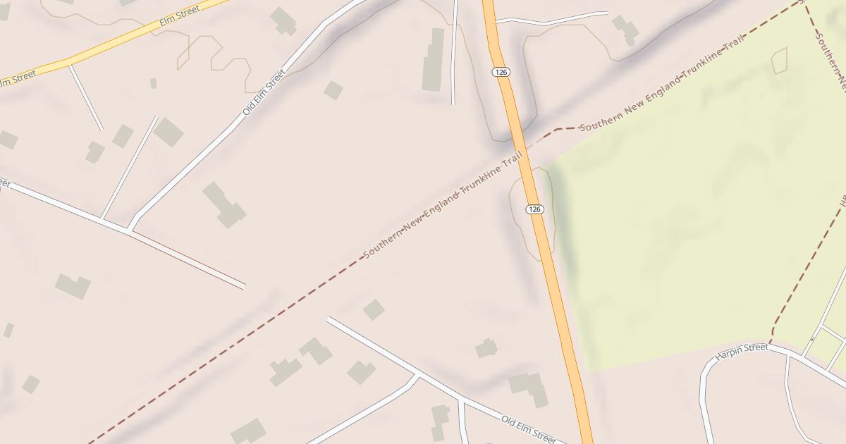 Map preview of Southern New England Trunkline Trail