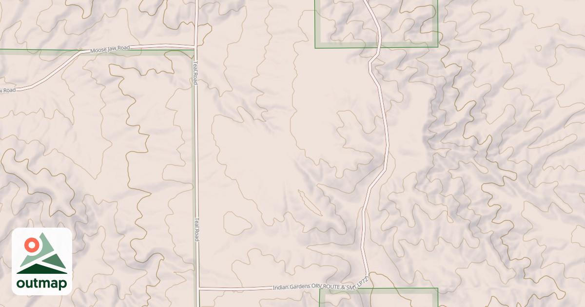 Map of Indian Gardens Orv Route