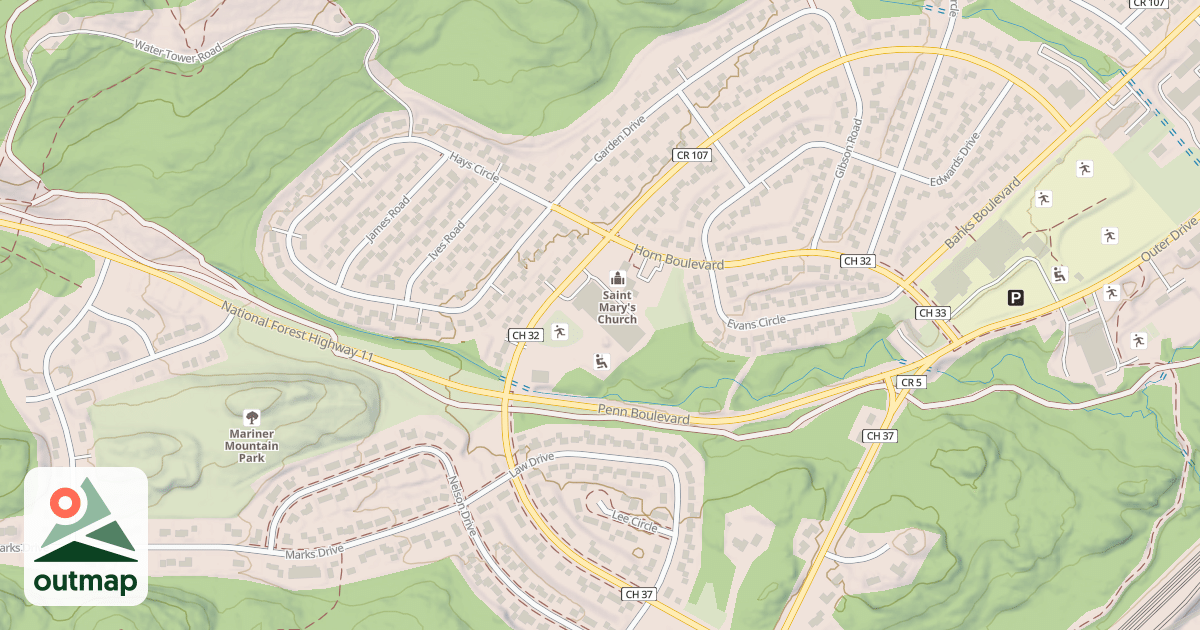 Map of Red Dot Trail
