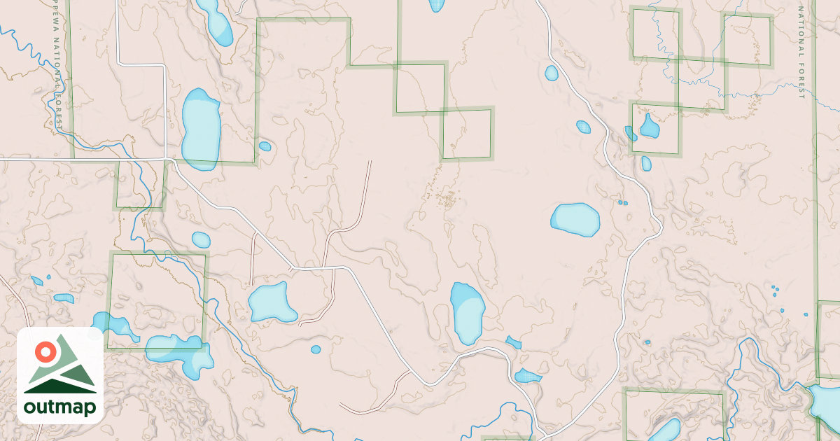 Map of Cameron Lake Snowmobile Trail