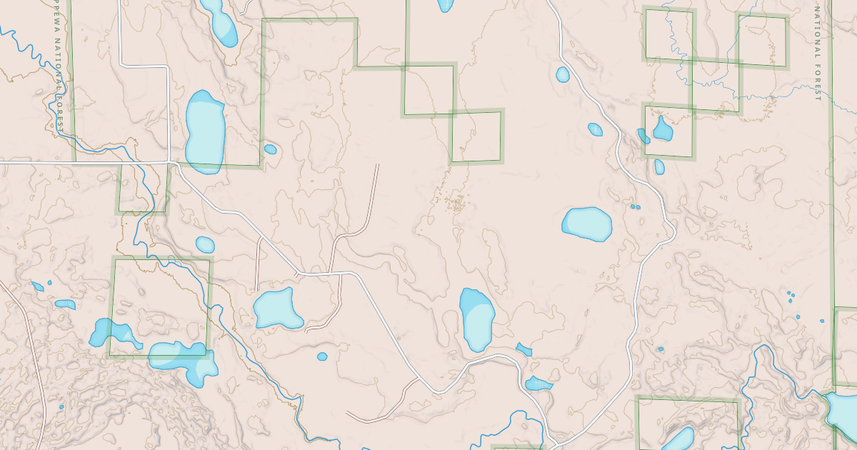 Map preview of Cameron Lake Snowmobile Trail