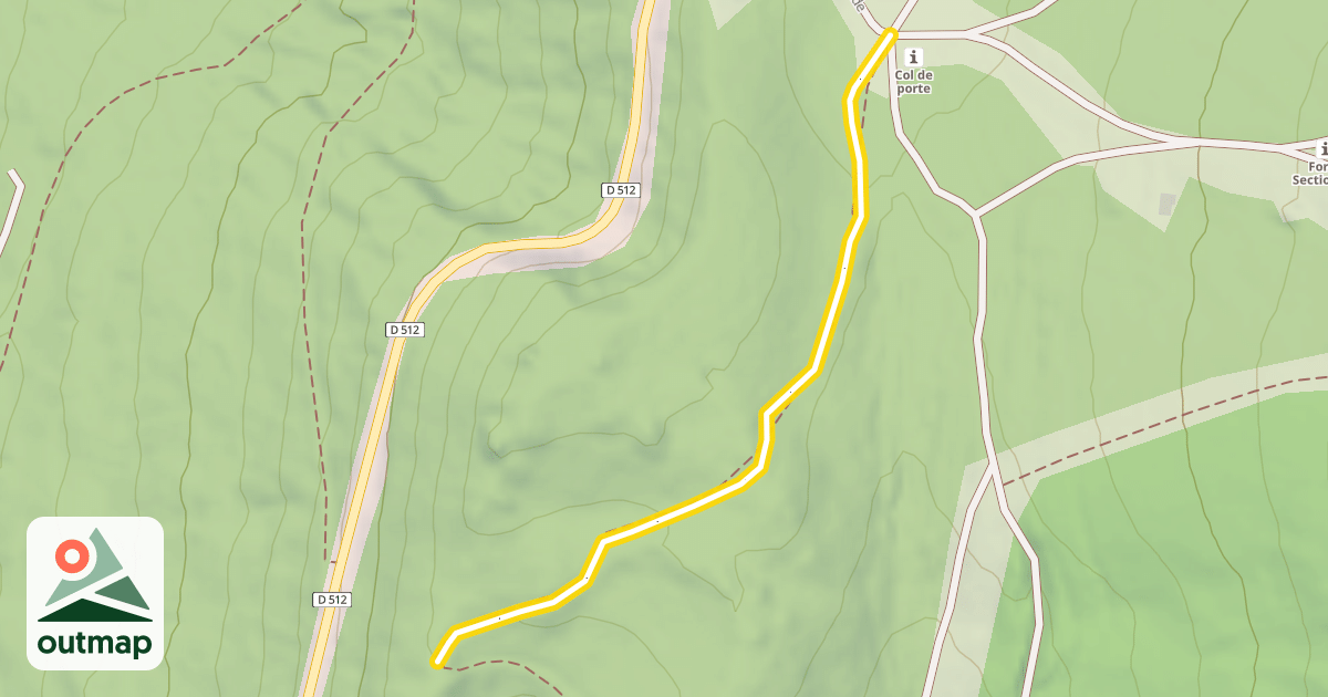 Map of Chamoix - piste rouge