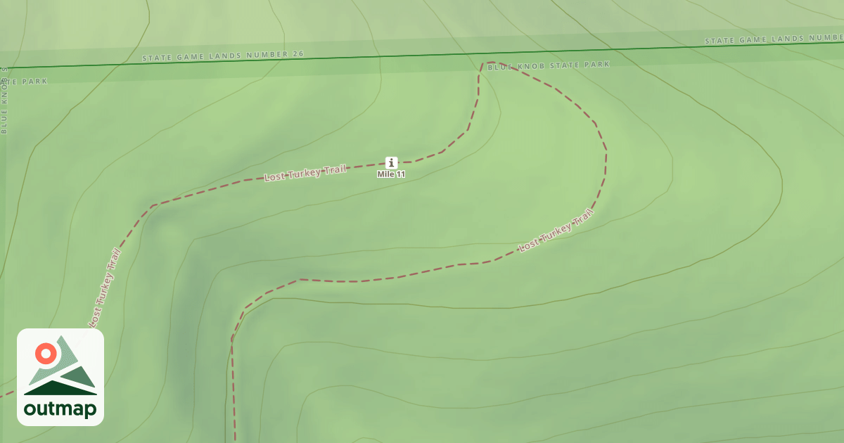 Map of Blue Knob State Park Trails