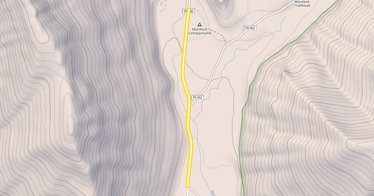 Map preview of North Fork Canyon Road