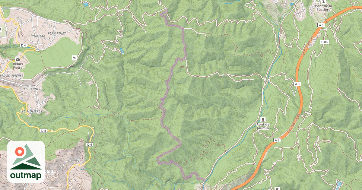 Map of G21 - Piste de Magail
