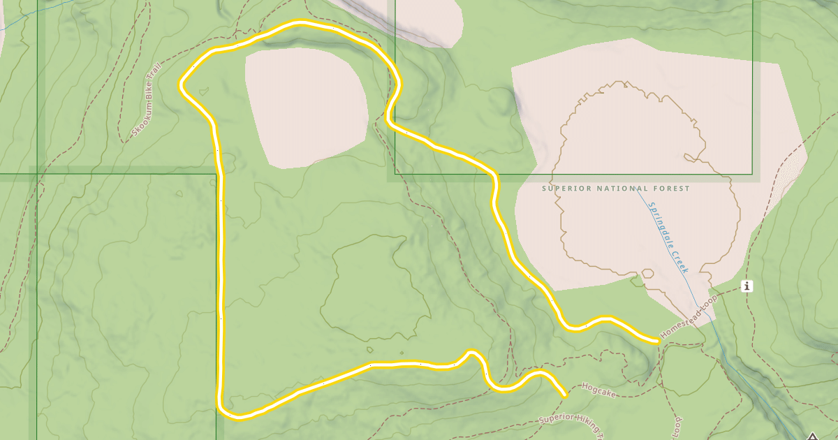 Map preview of Hogback Loop