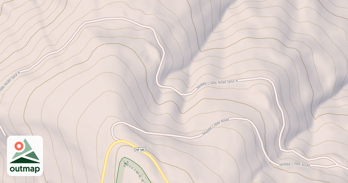 Map of MIDDLE CREEK SPUR A