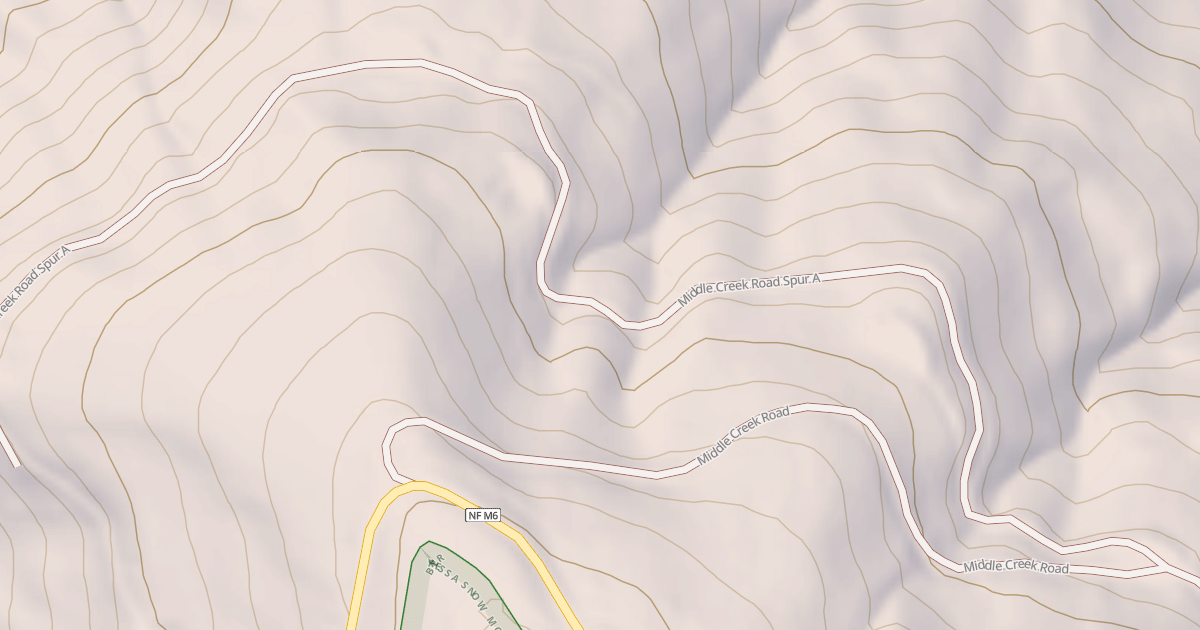 Map preview of MIDDLE CREEK SPUR A