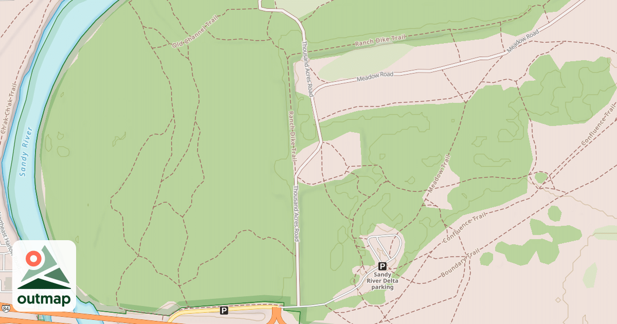 Map of SANDY RIVER DELTA