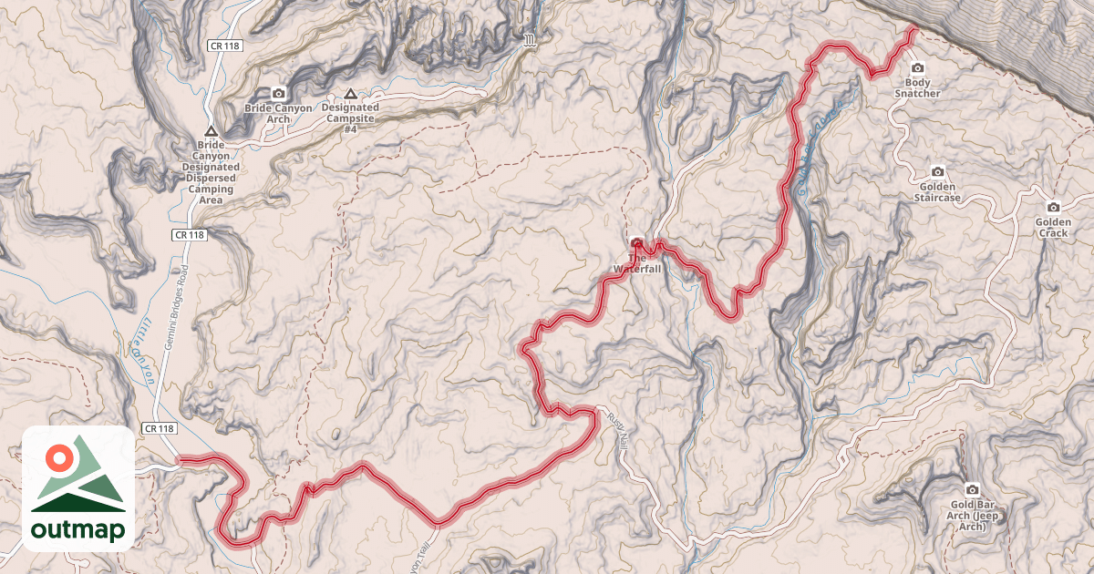 Map of Gold Bar Rim