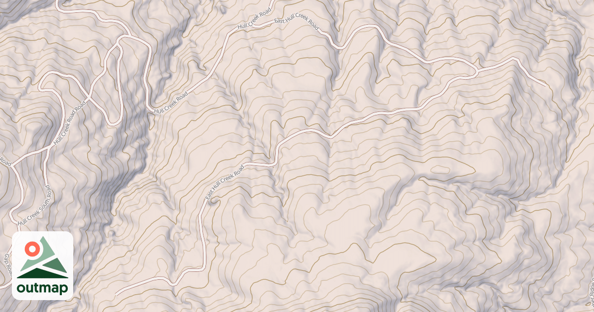 Map of EAST HULL CREEK
