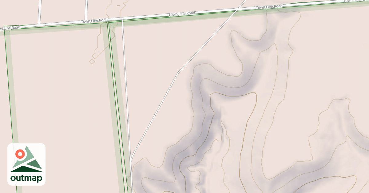 Map of Town Line Road Cutoff