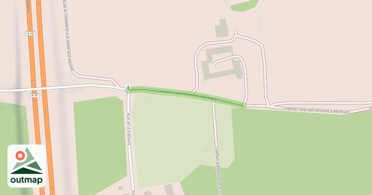 Map of Chemin des Brosses à Monbary