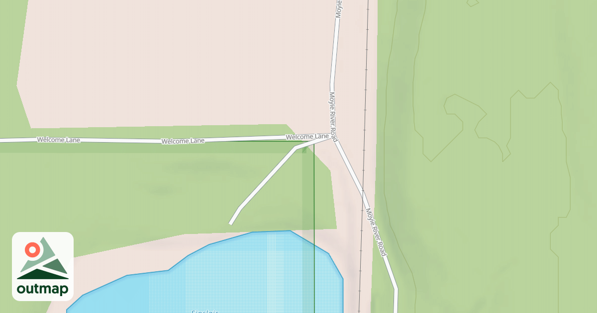 Map of SINCLAIR LAKE