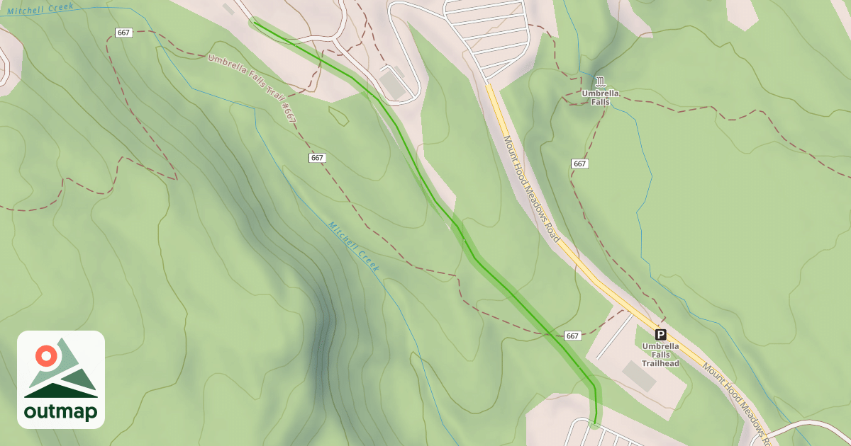 Map of Sunrise Parking Runout