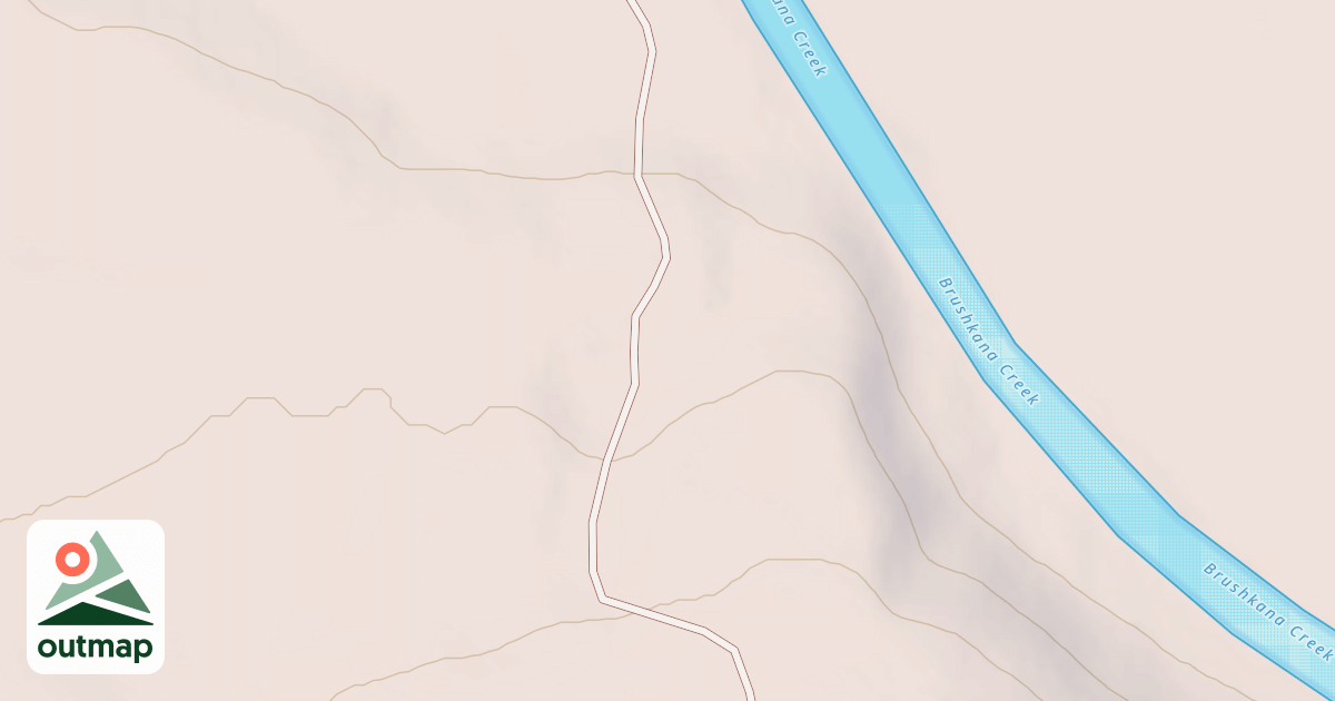 Map of Brushkana Creek