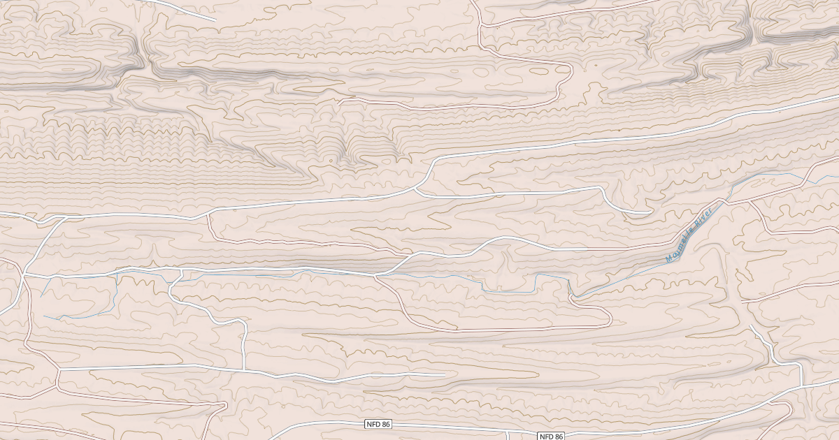 Map preview of USFS Motor Vehicle Use Map Roads {8B80EE50-EF6B-420F-95A8-A9B3FDA0B89B}