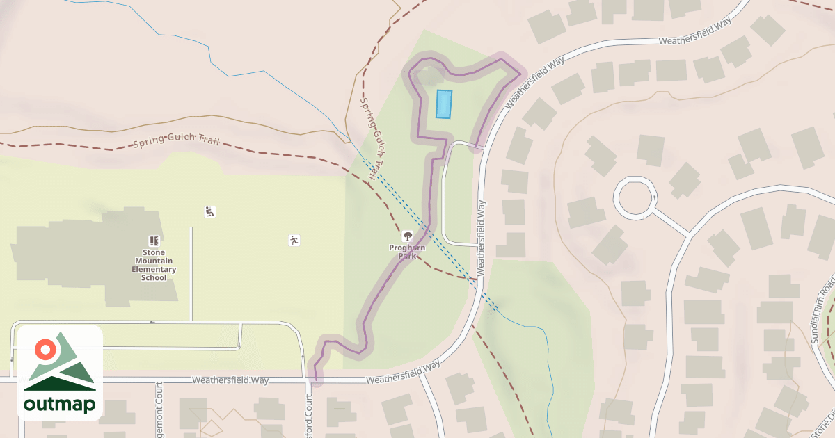Map of Proghorn Park path
