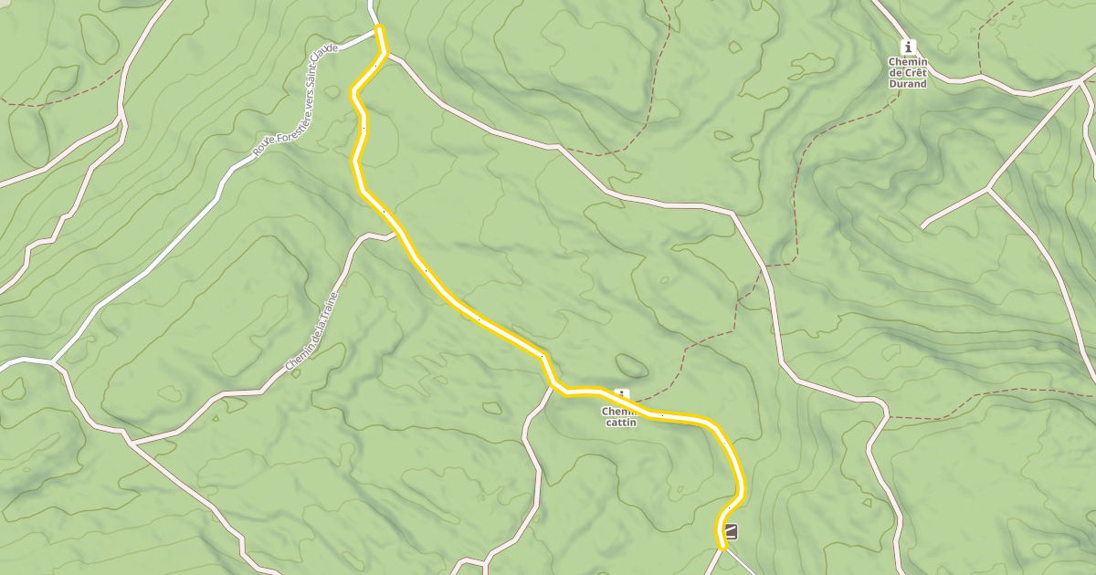 Map preview of Route Forestière du Catin