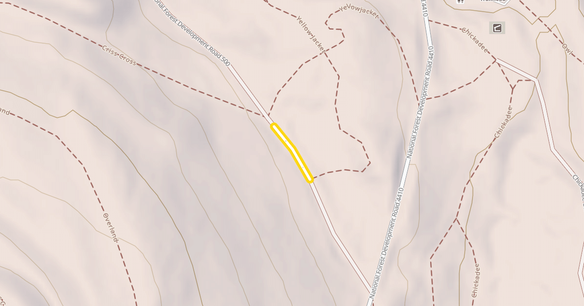Map preview of National Forest Development Road 500