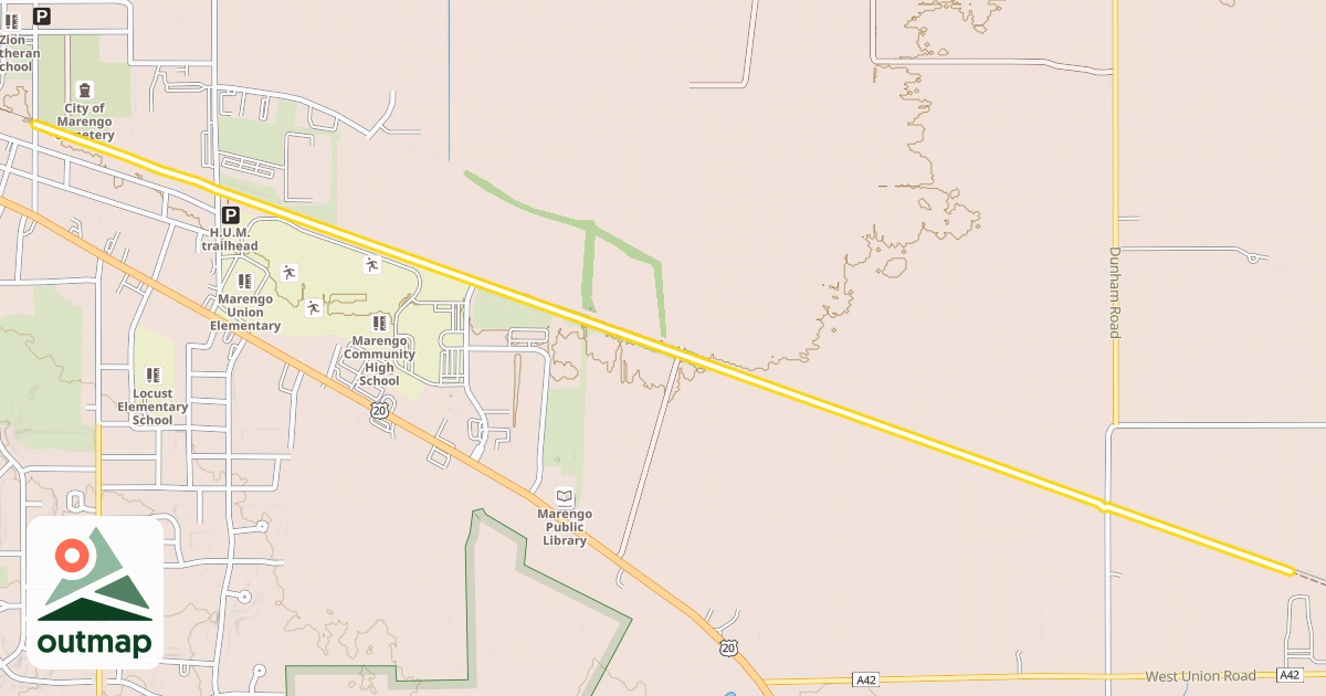 Map of H.U.M. Trail