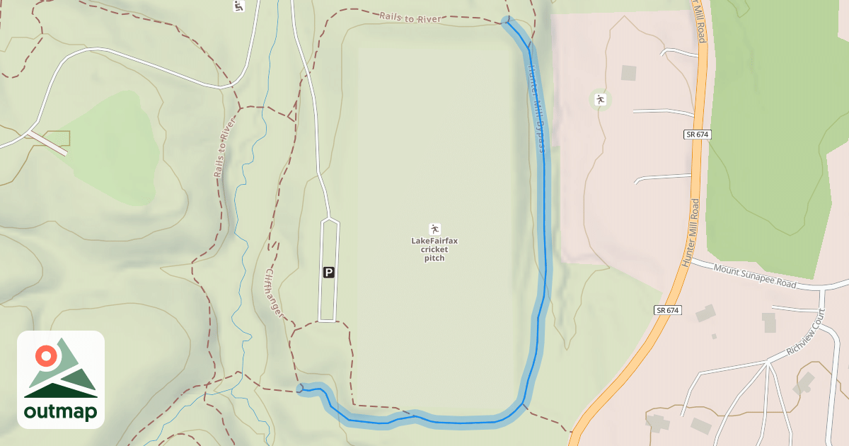 Map of Hunter Mill Bypass