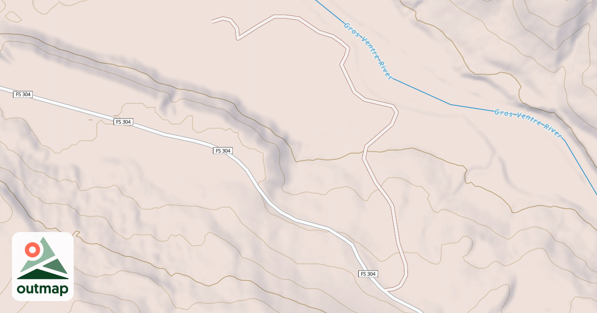Map of GRAYHILLS SPUR-GROS VENTRE RD