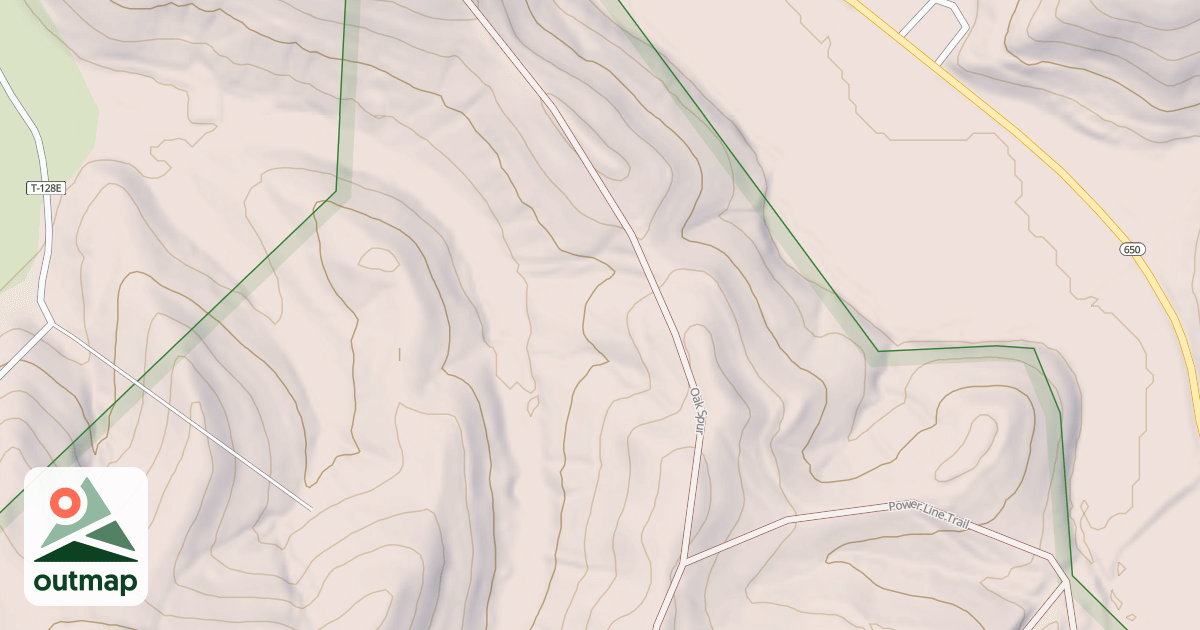 Map of Oak Spur Trail